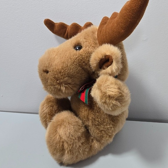 Prestige Toy Corp Moose Plush Jingle Bell Rattle Christmas Stuffed Animal 90s - Picture 2 of 11